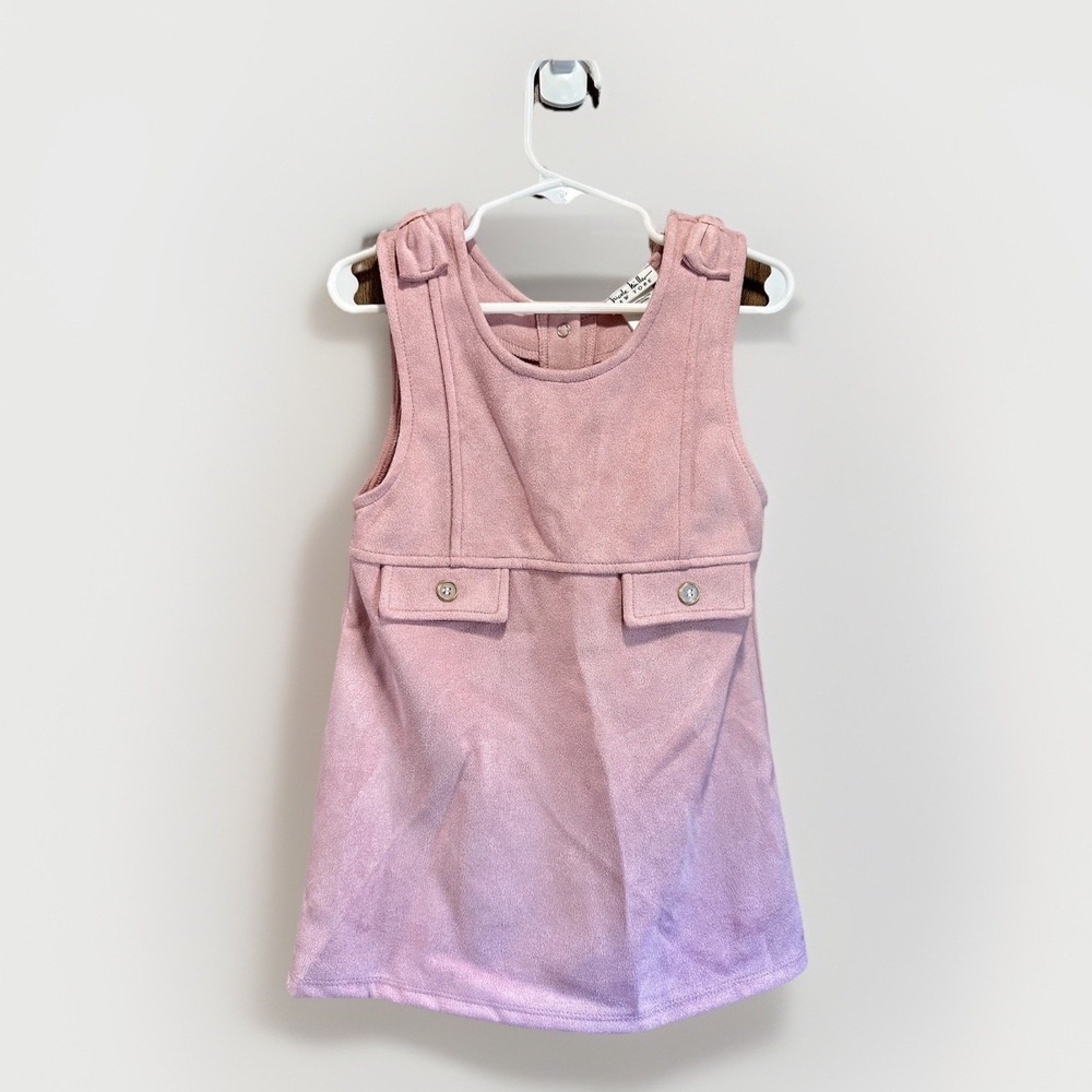 Toddler girls Nicole Miller fall/ winter pink bow sleeve dresss - size 3T